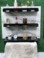 رفوف حمام ومطبخ معدنية مودرن - مقاومة للصدأ والرطوبة