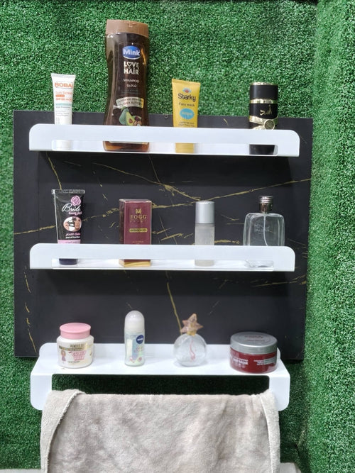 رفوف حمام ومطبخ معدنية مودرن - مقاومة للصدأ والرطوبة